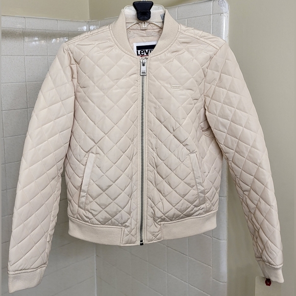 Women's Levi's Quilted Bomber Jacket Size Large - Picture 1 of 12